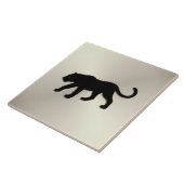 Schwarzer Panther auf Gold Fliese (Seite)
