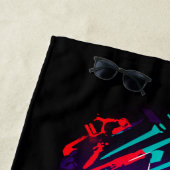 Schwarzer Panther auf Graffiti mit Vornamen Strandtuch (Beispiel)