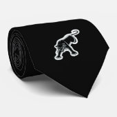 Schwarzer Panther auf schwarzem Hintergrund Krawatte (Gerollt)