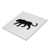 Schwarzer Panther auf Weiß Fliese (Seite)