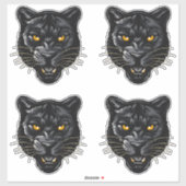 Schwarzer Panther Aufkleber (Blatt)