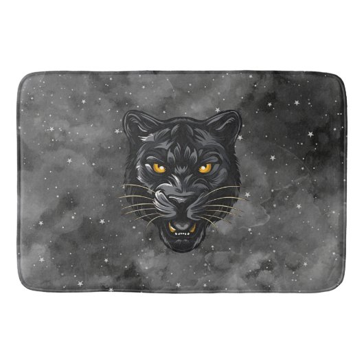 Schwarzer Panther Badematte (Vorderseite)