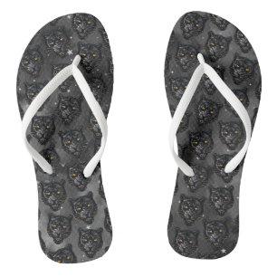 Schwarzer Panther Badesandalen