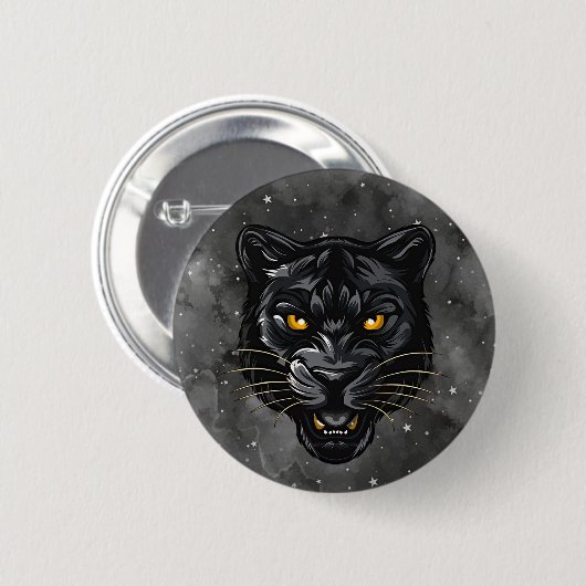 Schwarzer Panther Button (Vorne & Hinten)