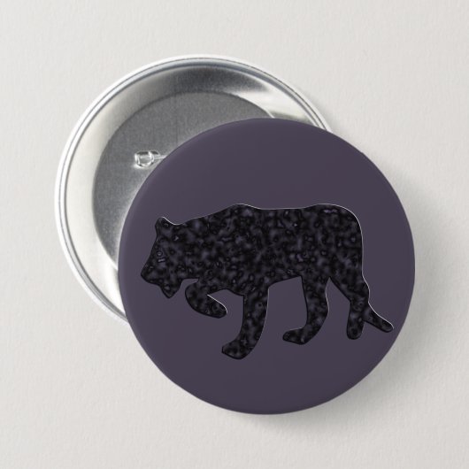 Schwarzer Panther Button (Vorne & Hinten)