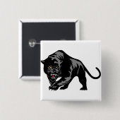 Schwarzer Panther Button (Vorne & Hinten)