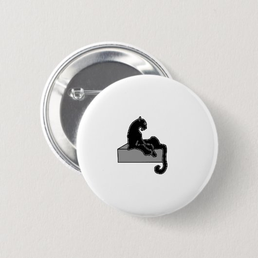 Schwarzer Panther Button (Vorne & Hinten)