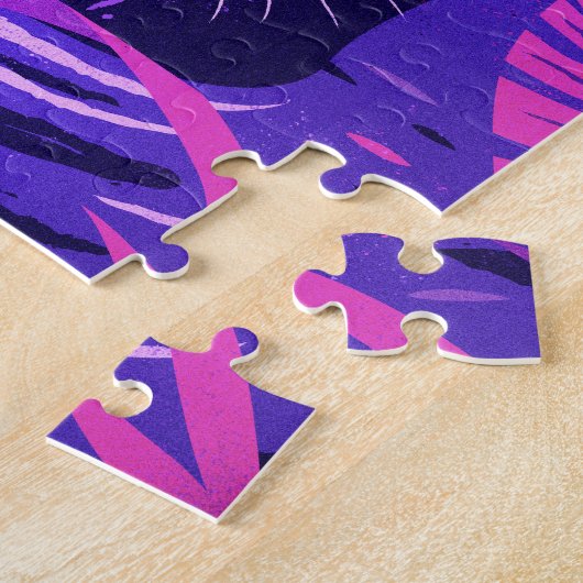 Schwarzer Panther Crouching in einem Fluss Puzzle (Seite)