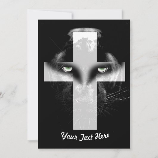 Schwarzer Panther Einladung (Vorderseite)