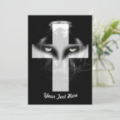 Schwarzer Panther Einladung (Stehend Vorderseite)