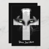 Schwarzer Panther Einladung (Vorne/Hinten)