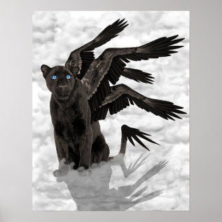 Schwarzer Panther Fee drucken Poster