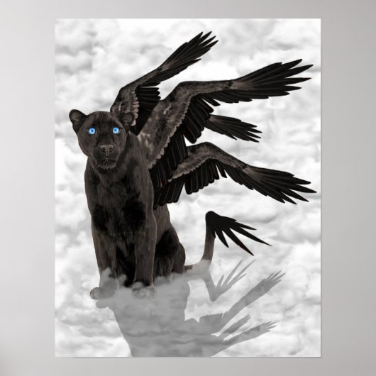 Schwarzer Panther Fee drucken Poster (Vorne)