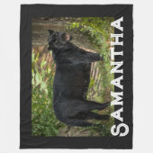 Schwarzer Panther Fleecedecke (Vorderseite)