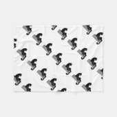 Schwarzer Panther Fleecedecke (Vorderseite (Horizontal))