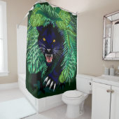 Schwarzer Panther Geist des Dschungels Duschvorhang (Beispiel)