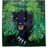Schwarzer Panther Geist des Dschungels Duschvorhang (Vorderseite)