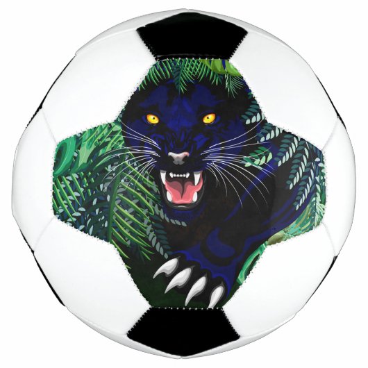 Schwarzer Panther Geist des Dschungels Fußball (Vorderseite)