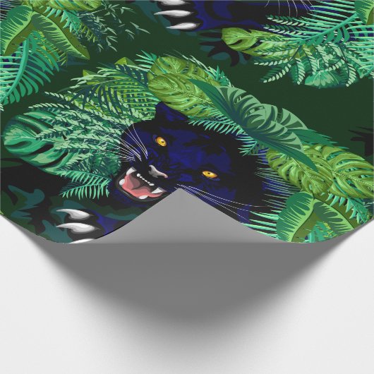 Schwarzer Panther Geist des Dschungels Geschenkpapier (Ecke)