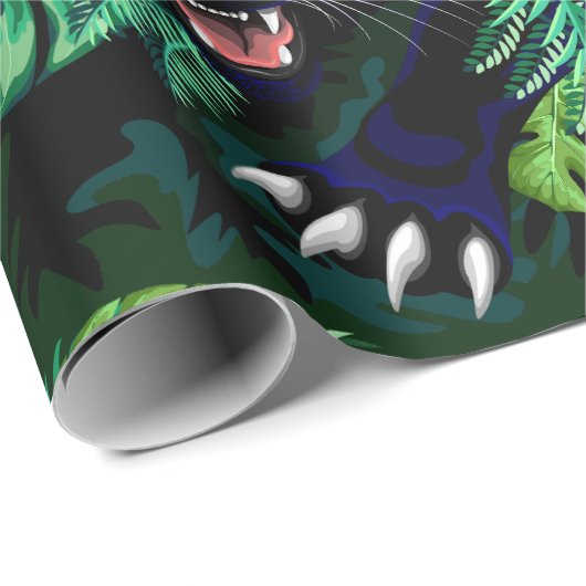 Schwarzer Panther Geist des Dschungels Geschenkpapier (Rolleneckpunkt)