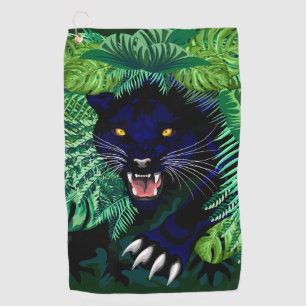 Schwarzer Panther Geist des Dschungels Golfhandtuch