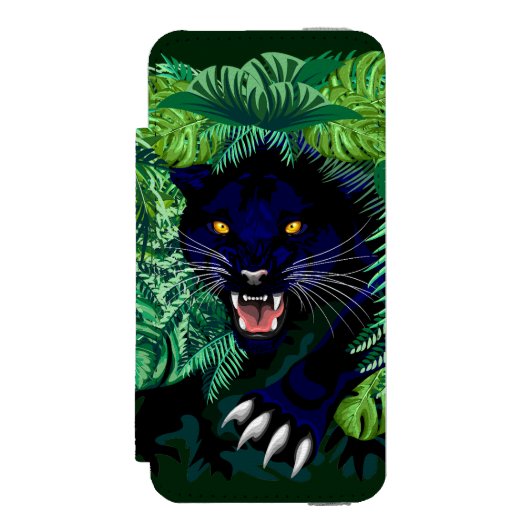 Schwarzer Panther Geist des Dschungels Incipio iPhone Geldbeutel-Hülle (Folio Vorderseite)