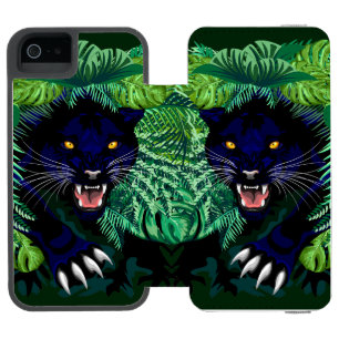 Schwarzer Panther Geist des Dschungels Incipio Watson™ iPhone 5 Geldbörsen Hülle