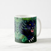 Schwarzer Panther Geist des Dschungels Kaffeetasse (VorderseiteRechts)