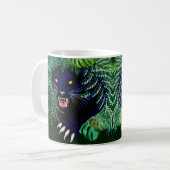 Schwarzer Panther Geist des Dschungels Kaffeetasse (Vorderseite Links)