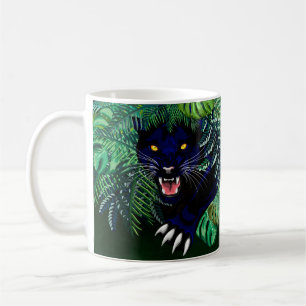 Schwarzer Panther Geist des Dschungels Kaffeetasse