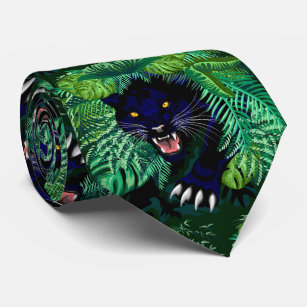 Schwarzer Panther Geist des Dschungels Krawatte
