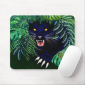 Schwarzer Panther Geist des Dschungels Mousepad (Mit Mouse)