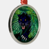 Schwarzer Panther Geist des Dschungels Ornament Aus Metall (Rechts)