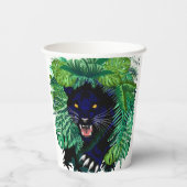Schwarzer Panther Geist des Dschungels Pappbecher (Rückseite)