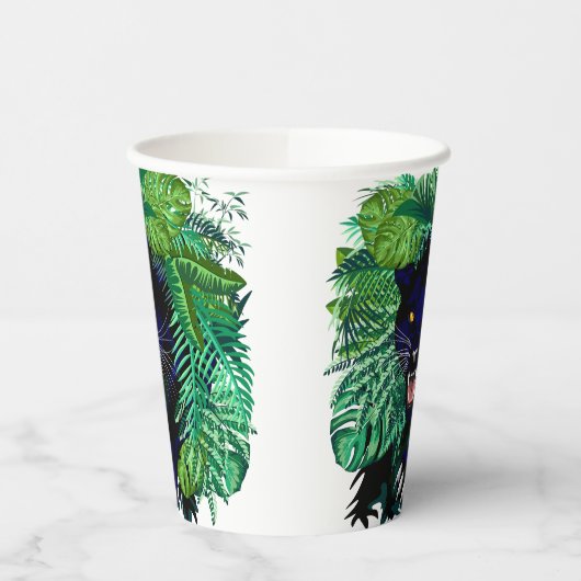 Schwarzer Panther Geist des Dschungels Pappbecher (Links)