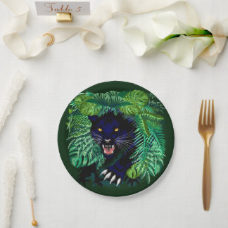 Schwarzer Panther Geist des Dschungels Pappteller