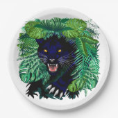 Schwarzer Panther Geist des Dschungels Pappteller (Vorderseite)