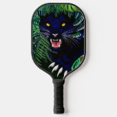 Schwarzer Panther Geist des Dschungels Pickleball Schläger (Vorderseite)