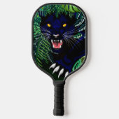 Schwarzer Panther Geist des Dschungels Pickleball Schläger (Rückseite)