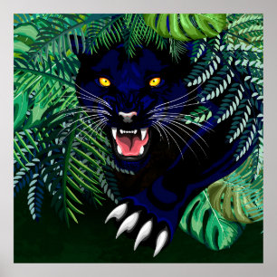 Schwarzer Panther Geist des Dschungels Poster