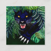 Schwarzer Panther Geist des Dschungels Quadratische Visitenkarte (Vorderseite)