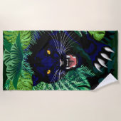 Schwarzer Panther Geist des Dschungels Strandtuch (Vorderseite)