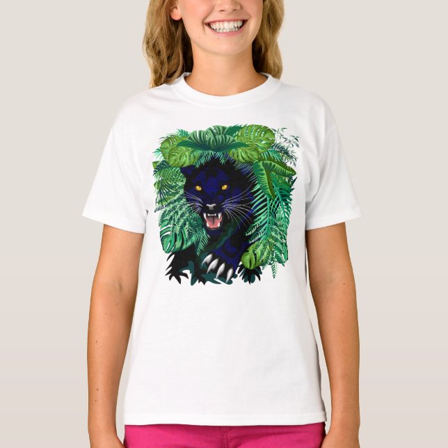 Schwarzer Panther Geist des Dschungels T-Shirt (Vorderseite)