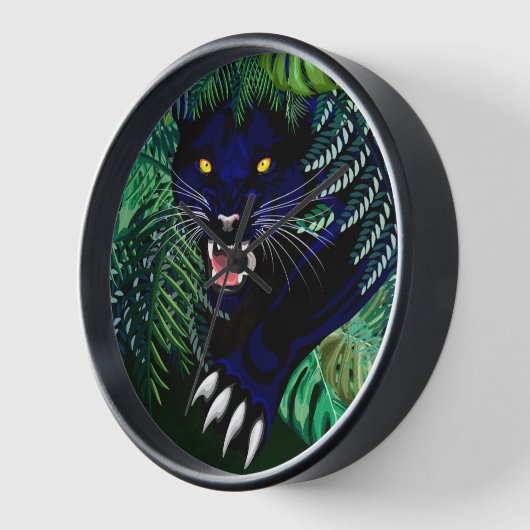 Schwarzer Panther Geist des Dschungels Uhr (Winkel)