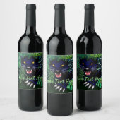 Schwarzer Panther Geist des Dschungels Weinetikett (Flaschen)