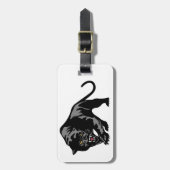 Schwarzer Panther Gepäckanhänger (Vorderseite vertikal)