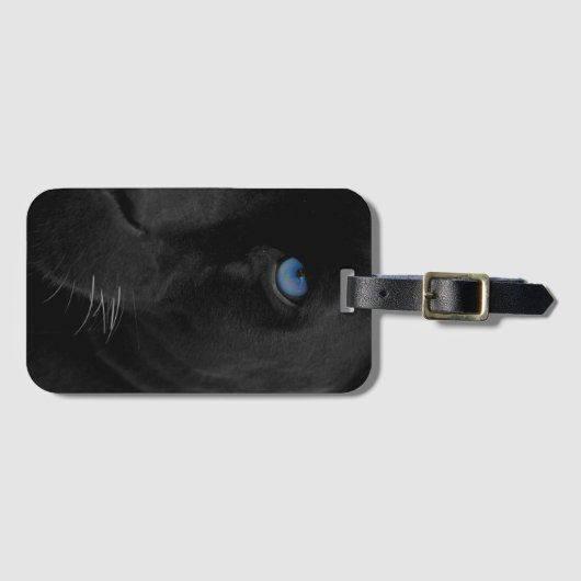 Schwarzer Panther Gepäckanhänger (Vorderseite (Horizontal))