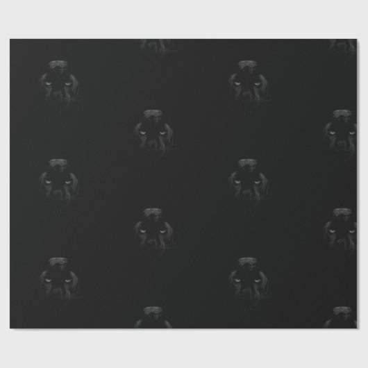 Schwarzer Panther Geschenkpapier (Flach)