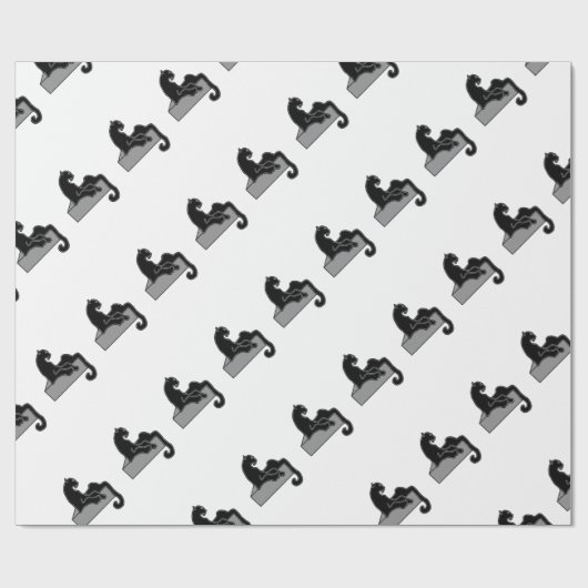 Schwarzer Panther Geschenkpapier (Flach)