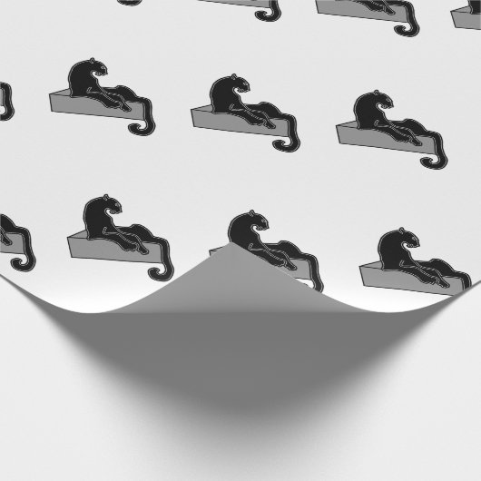 Schwarzer Panther Geschenkpapier (Ecke)